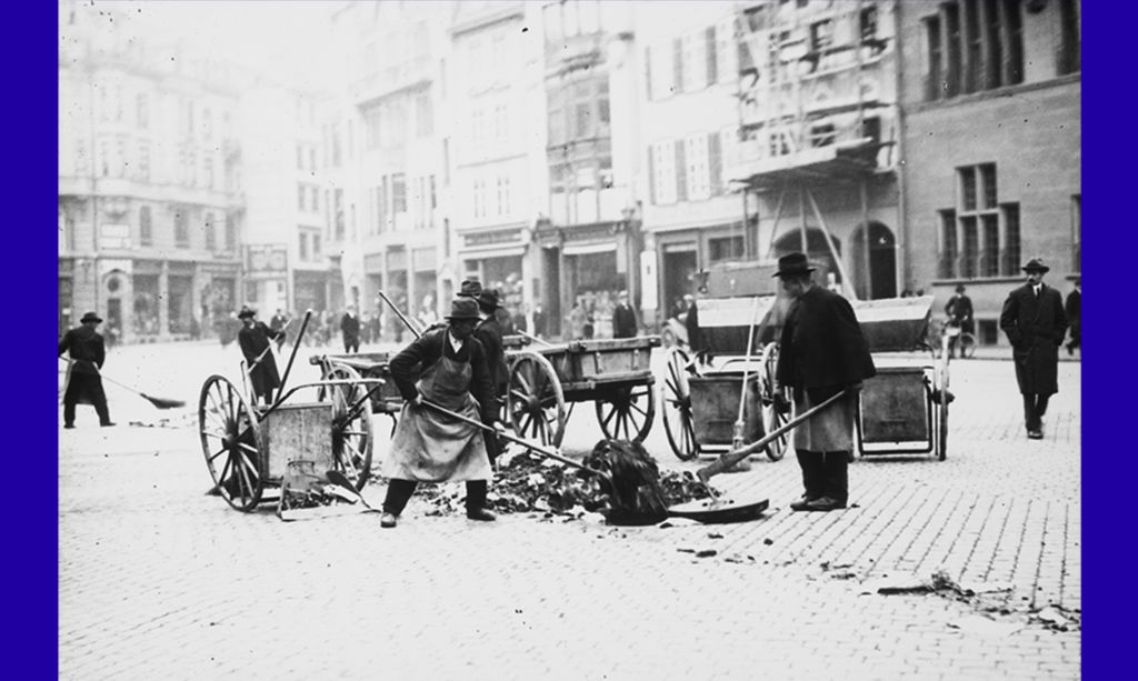 Marktplatz, 1914. Fotograf unbekannt. Staatsarchiv Basel-Stadt, Abl. 2015/22 4