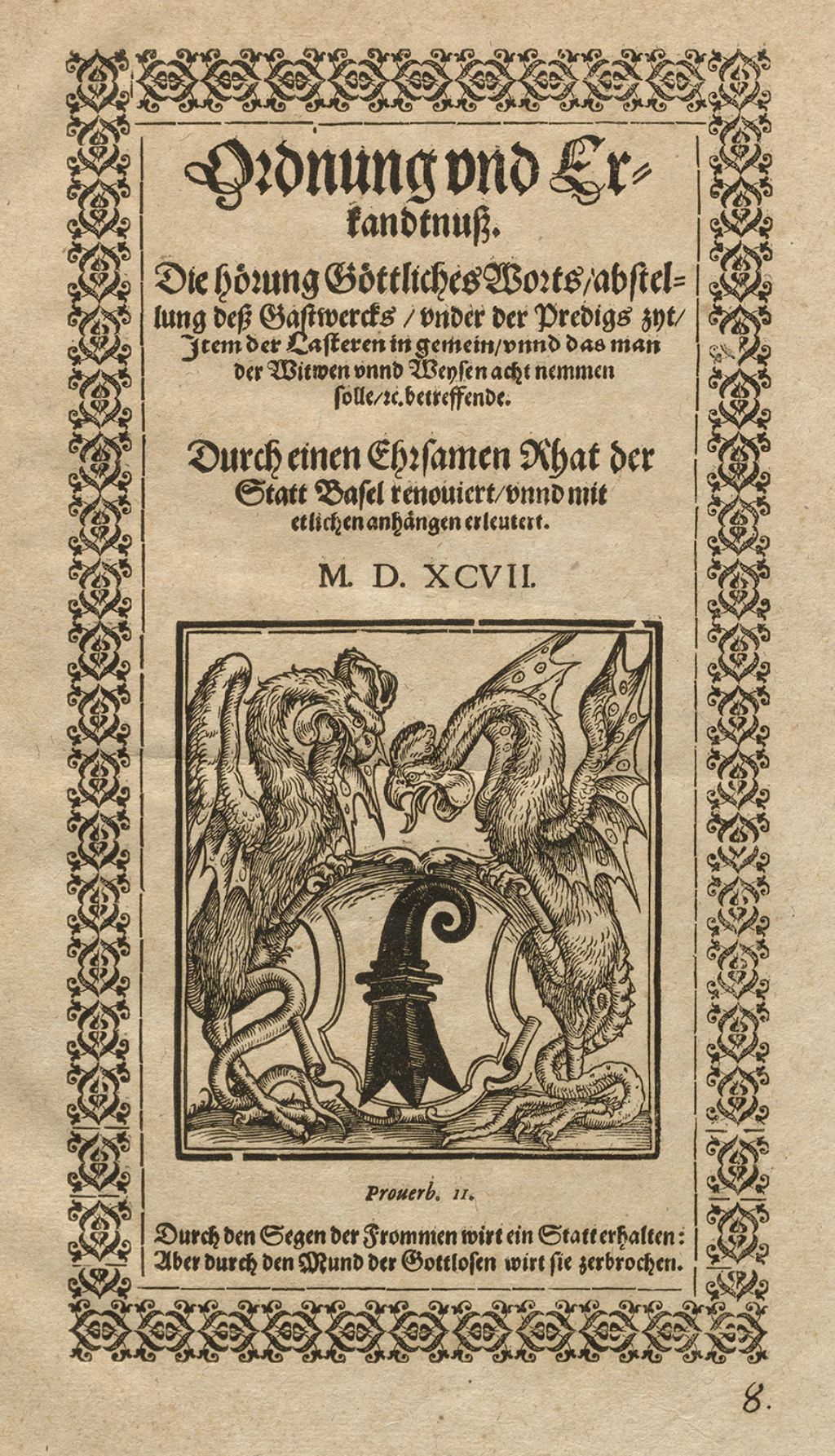 Titelblatt Mandat vom 12. September 1597