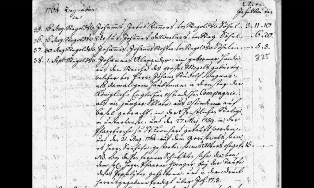 Sterberegister von Bretzwil. StaBL:  E 9.1.15.02 Kirchenbücher, Bretzwil