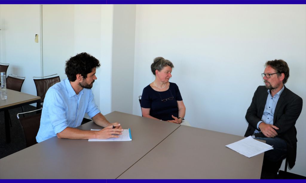 Christine Christ-von Wedel mit Daniel Sidler und Marcus Sandl im Gespräch