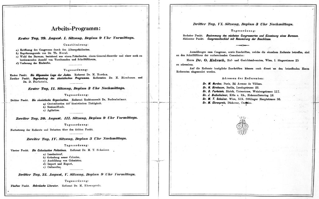 Tagungsprogramm, 1897