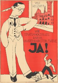 Plakat Unvereinbarkeitsinitiative 1922